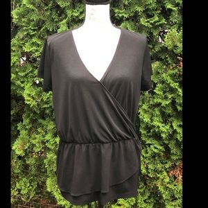 Merona Black Peplum Blouse